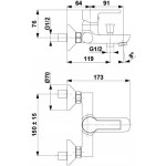 Смеситель для ванны Armatura Sodalit 5544-010